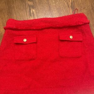 J. Crew Red A-Line Mini Skirt Casual